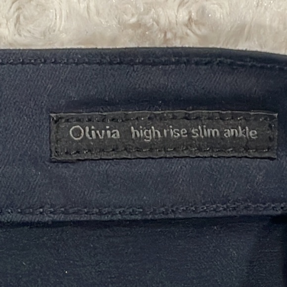 CITIZENS OF HUMANITY Olivia high-rise skinny ankle Sz 25 DarkNavy Leatherette - Picture 12 of 16